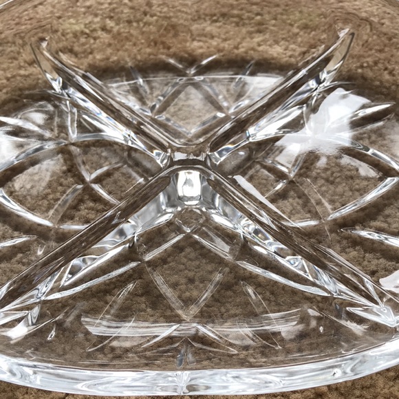 GORHAM Lady Anne Crystal Relish Dish - Picture 3 of 10